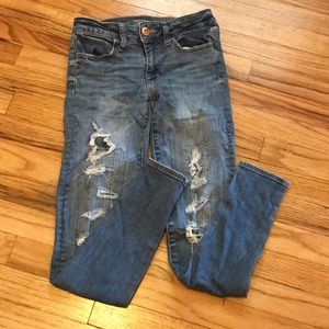 American Eagle, 0, ripped skinny jeans